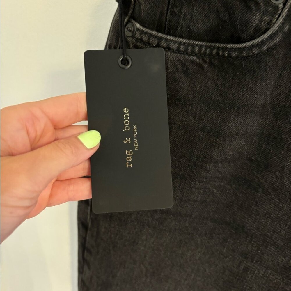 Rag & Bone Black Alex High-Rise Straight Jeans NWT - Picture 10 of 13